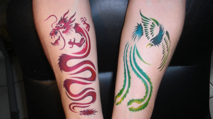 airbrushed tattoos. Airbrushed Tattoos - Scott