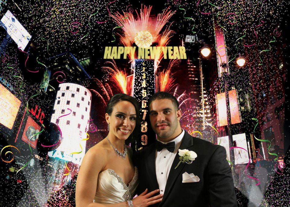 Green screen wedding photo
